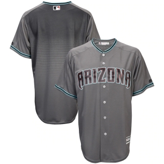 Men's Arizona Diamondbacks Majestic Gray Teal Official Fashion Cool Base Replica Team Jersey