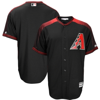 Men's Arizona Diamondbacks Majestic Black Sedona Red Official Alternate Cool Base Jersey