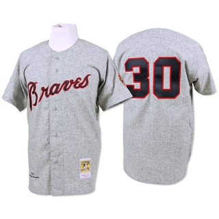 Men's Atlanta Braves 1969 Orlando Cepeda Mitchell & Ness Gray Authentic Throwback Jersey