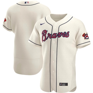Men's Atlanta Braves Nike Cream Alternate 2020 Authentic Team Jersey