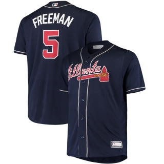 Men's Atlanta Braves Freddie Freeman Navy Big & Tall Replica Player Alternate Jersey