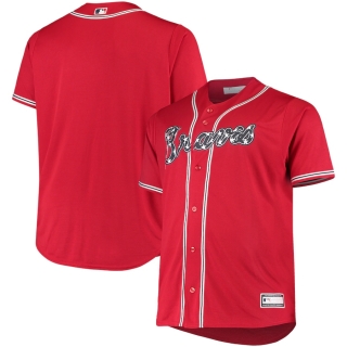 Men's Atlanta Braves Red Big & Tall Replica Alternate Team Jersey