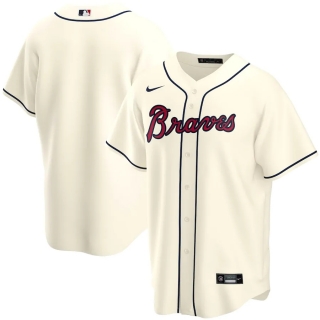 Men's Atlanta Braves Nike Cream Alternate 2020 Replica Team Jersey