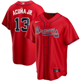 Men's Atlanta Braves Ronald Acuna Jr Nike Red Alternate 2020 Replica Player Jersey