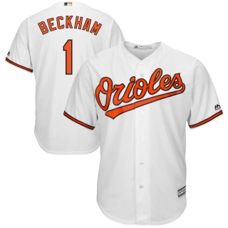 Men's Baltimore Orioles Tim Beckham Majestic White Home Cool Base Player Jersey