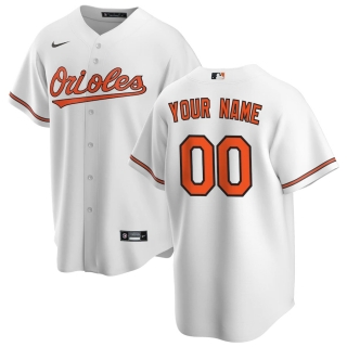 Men's Baltimore Orioles Nike White Home 2020 Replica Custom Jersey