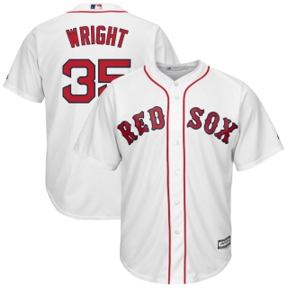 Men's Boston Red Sox Steven Wright Majestic Home White Cool Base Replica Player Jersey