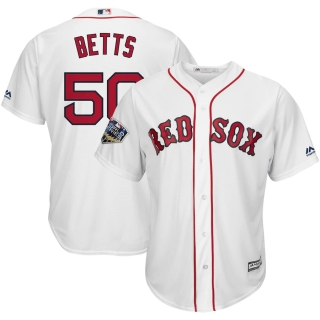 Men's Boston Red Sox Mookie Betts Majestic White 2018 World Series Cool Base Player Jersey