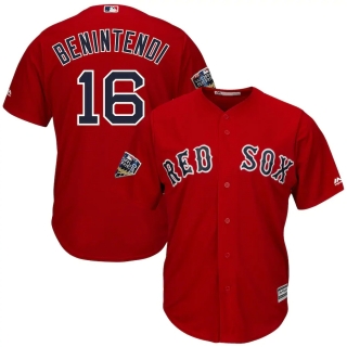 Men's Boston Red Sox Andrew Benintendi Majestic Scarlet 2018 World Series Cool Base Player Jersey