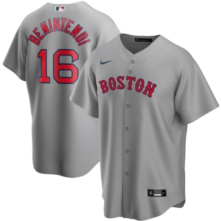 Men's Boston Red Sox Andrew Benintendi Nike Gray Road 2020 Replica Player Jersey