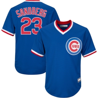 Men's Chicago Cubs Ryne Sandberg Royal Road Cooperstown Collection Replica Player Jersey