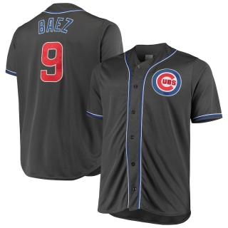 Men's Chicago Cubs Javier Baez Charcoal Big & Tall Fashion Player Jersey