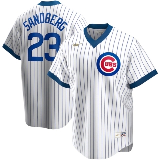 Men's Chicago Cubs Ryne Sandberg Nike White Home Cooperstown Collection Player Jersey