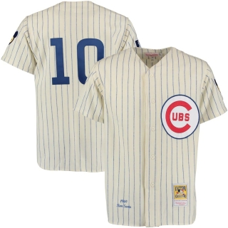 Men's Chicago Cubs Ron Santo Mitchell & Ness Cream Authentic Jersey