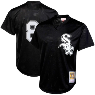 Men's Chicago White Sox Bo Jackson Mitchell & Ness Black Cooperstown Collection Big & Tall Mesh Batting Practice Jersey