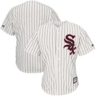 Men's Chicago White Sox Majestic Alternate Cream Black Cooperstown Cool Base Replica Team Jersey