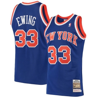 Mitchell & Ness Patrick Ewing New York Knicks 1996-1997 Hardwood Classics Throwback Authentic Jersey - Royal Blue