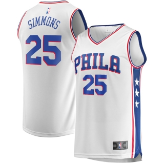 Men's Philadelphia 76ers Fanatics Branded White Fast Break Player Replica Jersey - Association Edition