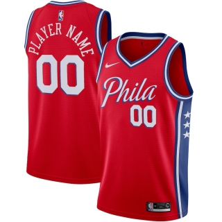 Men's Philadelphia 76ers Nike Red 2019-20 Custom Swingman Jersey - Statement Edition