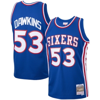 Men's Philadelphia 76ers Darryl Dawkins Mitchell & Ness Royal 1976-77 Hardwood Classics Swingman Player Jersey