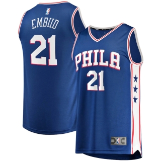 Men's Philadelphia 76ers Fanatics Branded Royal 2019-20 Fast Break Replica Jersey - Statement Edition