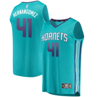 Men's Charlotte Hornets Willy Hernangomez Fanatics Branded Teal Fast Break Replica Jersey - Icon Edition