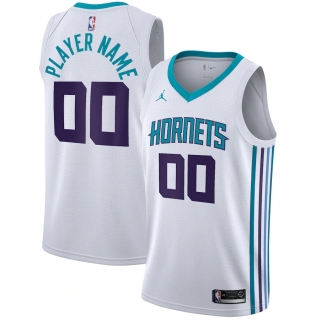 Men's Charlotte Hornets Jordan Brand White Custom Swingman Jersey - Association Edition