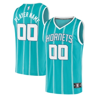 Men's Charlotte Hornets Fanatics Branded Teal 2020 Fast Break Replica Custom Jersey - Icon Edition
