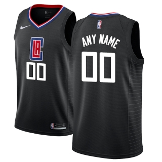 Men's LA Clippers Nike Black Custom Swingman Jersey - Statement Edition