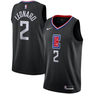 Men's LA Clippers Kawhi Leonard Nike Black 2019-20 Swingman Jersey - Statement Edition