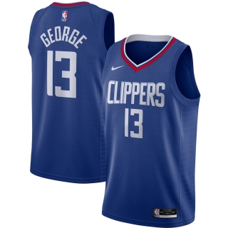 Men's LA Clippers Paul George Nike Royal 2020-21 Swingman Jersey - Icon Edition