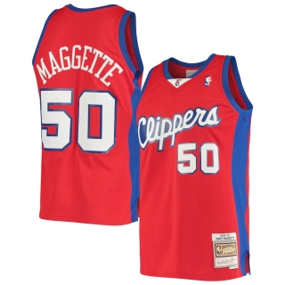 Men's LA Clippers Corey Maggette Mitchell & Ness Red 2004-05 Hardwood Classics Swingman Jersey