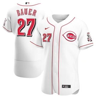 Men's Cincinnati Reds Trevor Bauer Nike White Home 2020 Authentic Player Jersey