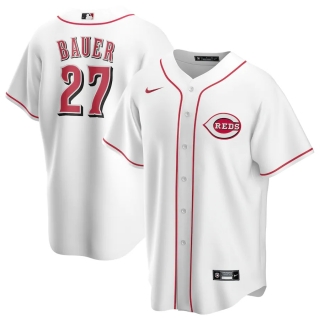 Men's Cincinnati Reds Trevor Bauer Nike White Home 2020 Replica Player Jersey