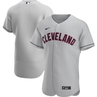 Men's Cleveland Indians Nike Gray Road 2020 Authentic Team Jersey