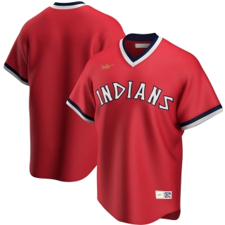 Men's Cleveland Indians Nike Red Road Cooperstown Collection Team Jersey