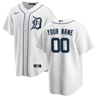 Men's Detroit Tigers Nike White Home 2020 Replica Custom Jersey