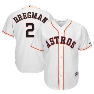 Men's Houston Astros Alex Bregman Majestic White Big & Tall Cool Base Player Jersey