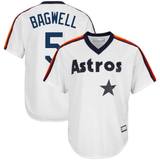 Men's Houston Astros Jeff Bagwell White Big & Tall Home Cooperstown Collection Replica Player Jersey