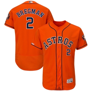 Men's Houston Astros Alex Bregman Majestic Orange Alternate Flex Base Authentic Collection Player Jersey