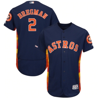 Men's Houston Astros Alex Bregman Majestic Navy Alternate Flex Base Authentic Collection Player Jersey