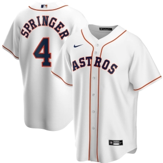 Men's Houston Astros George Springer Nike White Home 2020 Replica Player Jersey