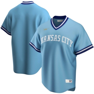 Men's Kansas City Royals Nike Light Blue Road Cooperstown Collection Team Jersey