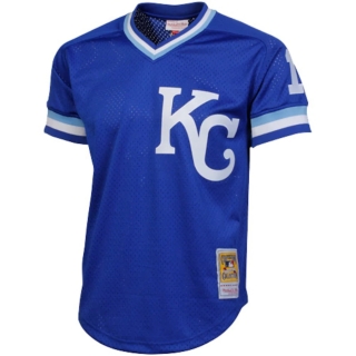 Men's Kansas City Royals Bo Jackson Mitchell & Ness Royal 1989 Authentic Cooperstown Collection Batting Mesh Practice Jersey
