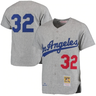 Men's Los Angeles Dodgers Sandy Koufax Mitchell & Ness Gray Authentic Jersey