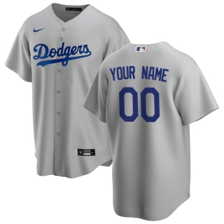 Men's Los Angeles Dodgers Nike Gray Alternate 2020 Replica Custom Jersey