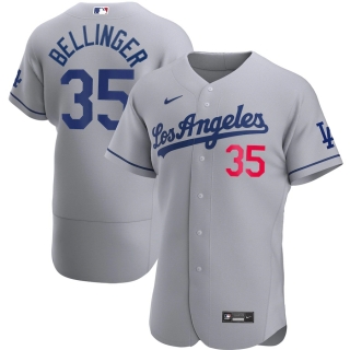 Men's Los Angeles Dodgers Cody Bellinger Nike Gray Road 2020 Authentic Player Jersey