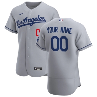 Men's Los Angeles Dodgers Nike Gray 2020 Road Authentic Custom Jersey