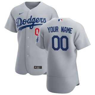 Men's Los Angeles Dodgers Nike Gray 2020 Alternate Authentic Custom Jersey
