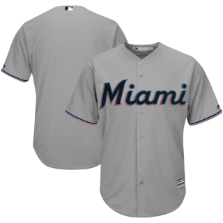 Men's Miami Marlins Majestic Gray 2019 Official Cool Base Jersey